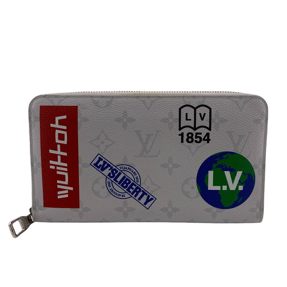 LOUIS VUITTON Long Wallet Purse M67824 Patent leather white Monogram logo organizer