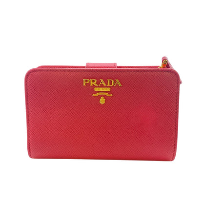 PRADA Bifold Wallet 1ML018 leather pink Safiano