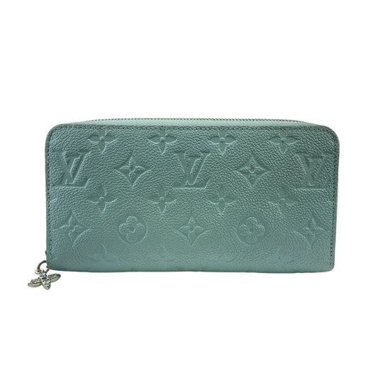 LOUIS VUITTON Long Wallet Purse M12680 leather blue Monogram Empreinte LV SKI Zippy wallet