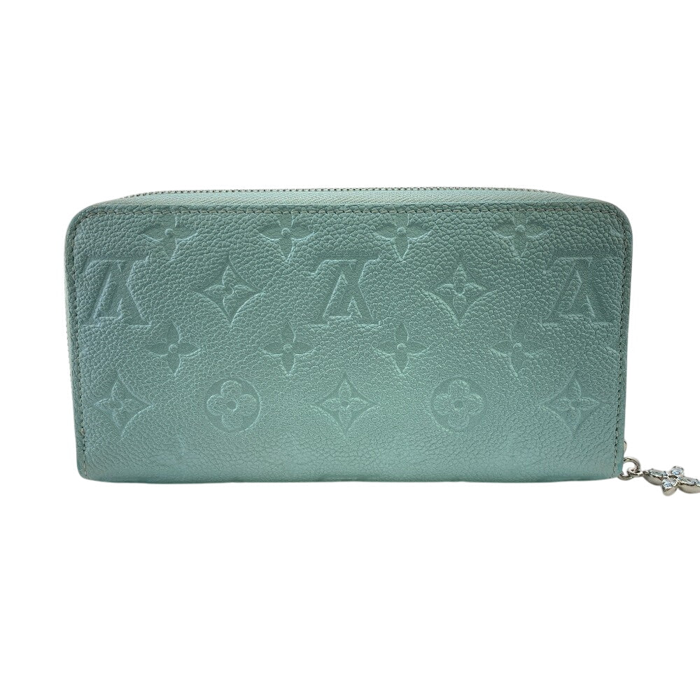 LOUIS VUITTON Long Wallet Purse M12680 leather blue Monogram Empreinte LV SKI Zippy wallet