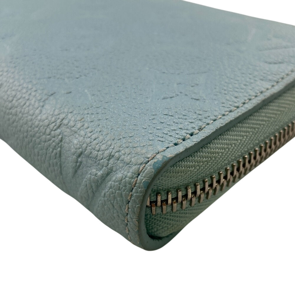 LOUIS VUITTON Long Wallet Purse M12680 leather blue Monogram Empreinte LV SKI Zippy wallet