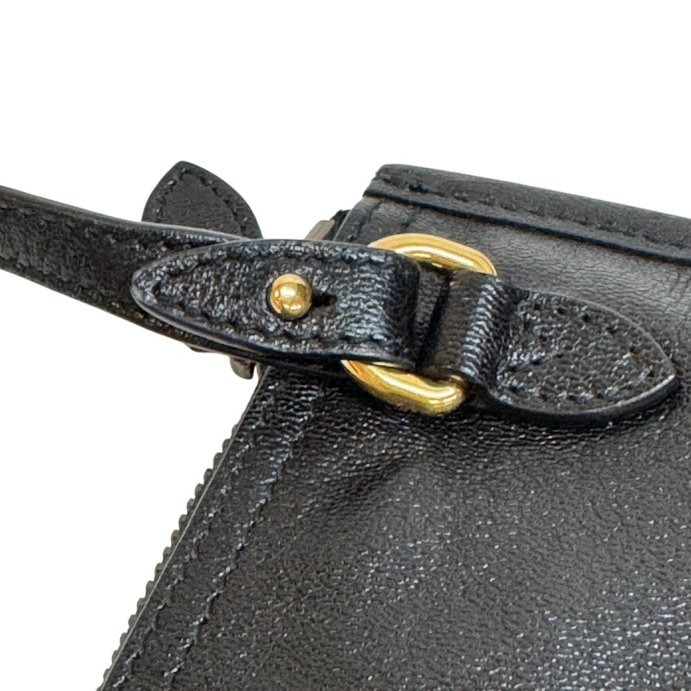 GUCCI Tote Bag 652680 leather black GG Marmont