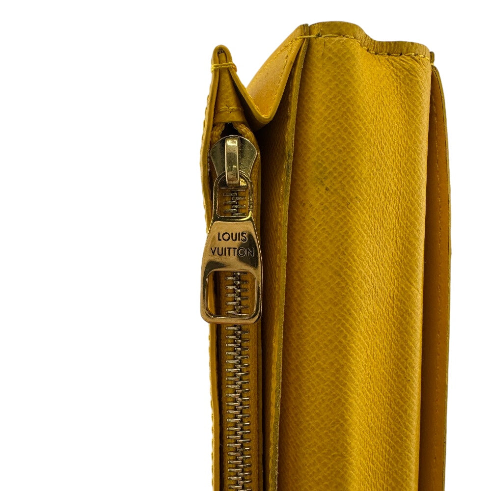 LOUIS VUITTON Long Wallet Purse ダミエポップ leather yellow Damier Pop Portefeuille Brazza
