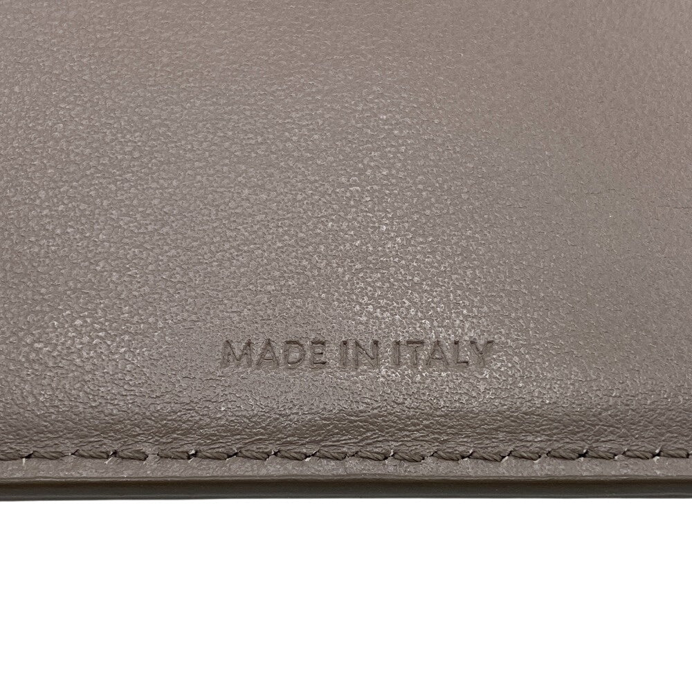 CELINE Tri-fold wallet leather gray Small trifold