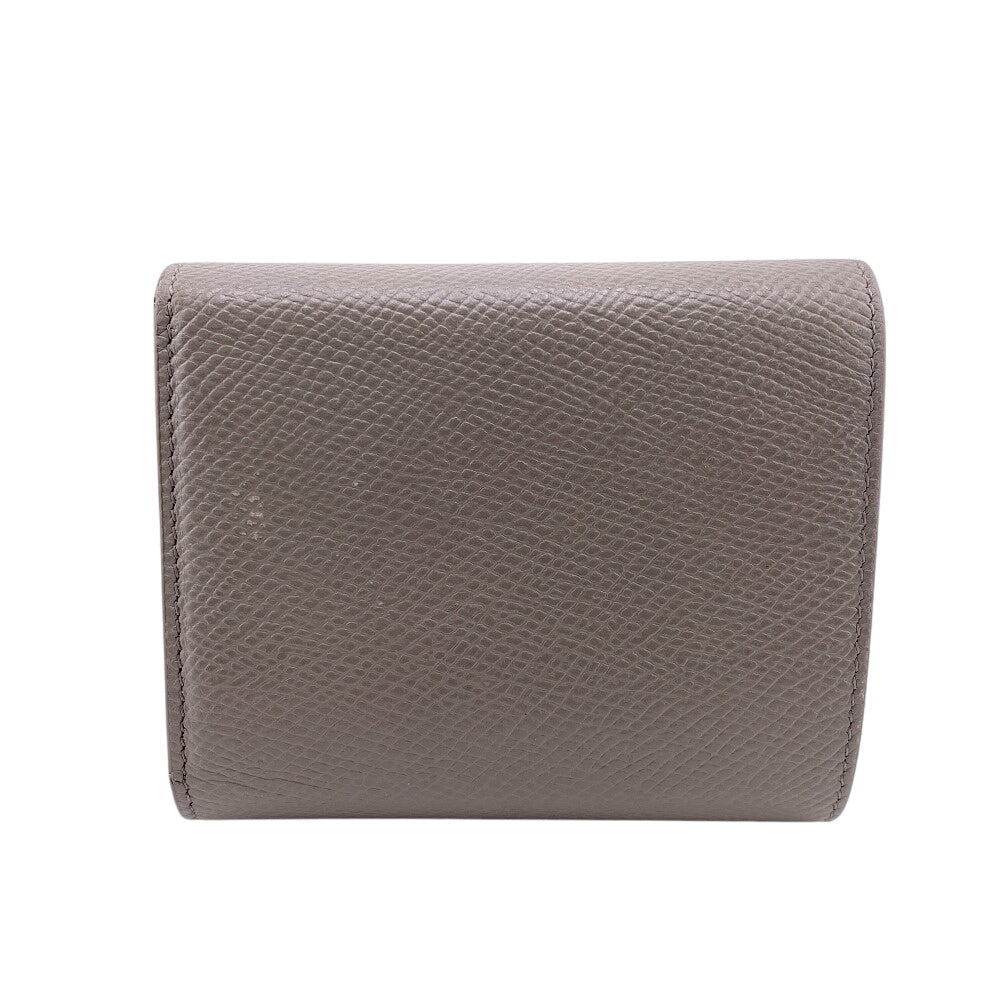 CELINE Tri-fold wallet leather gray Small trifold