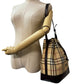 BURBERRY Handbag PVC coated canvas beige Nova Check