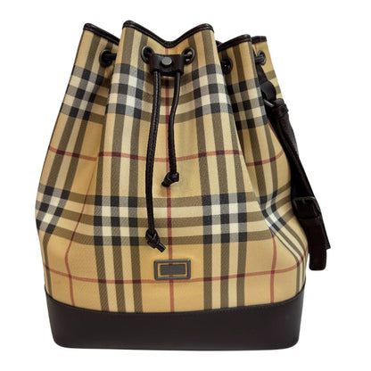 BURBERRY Handbag PVC coated canvas beige Nova Check