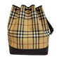 BURBERRY Handbag PVC coated canvas beige Nova Check