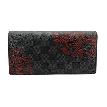 LOUIS VUITTON Long Wallet Purse N41676 leather black Damier Portefeuille Braza Christopher Nemeth Collaboration
