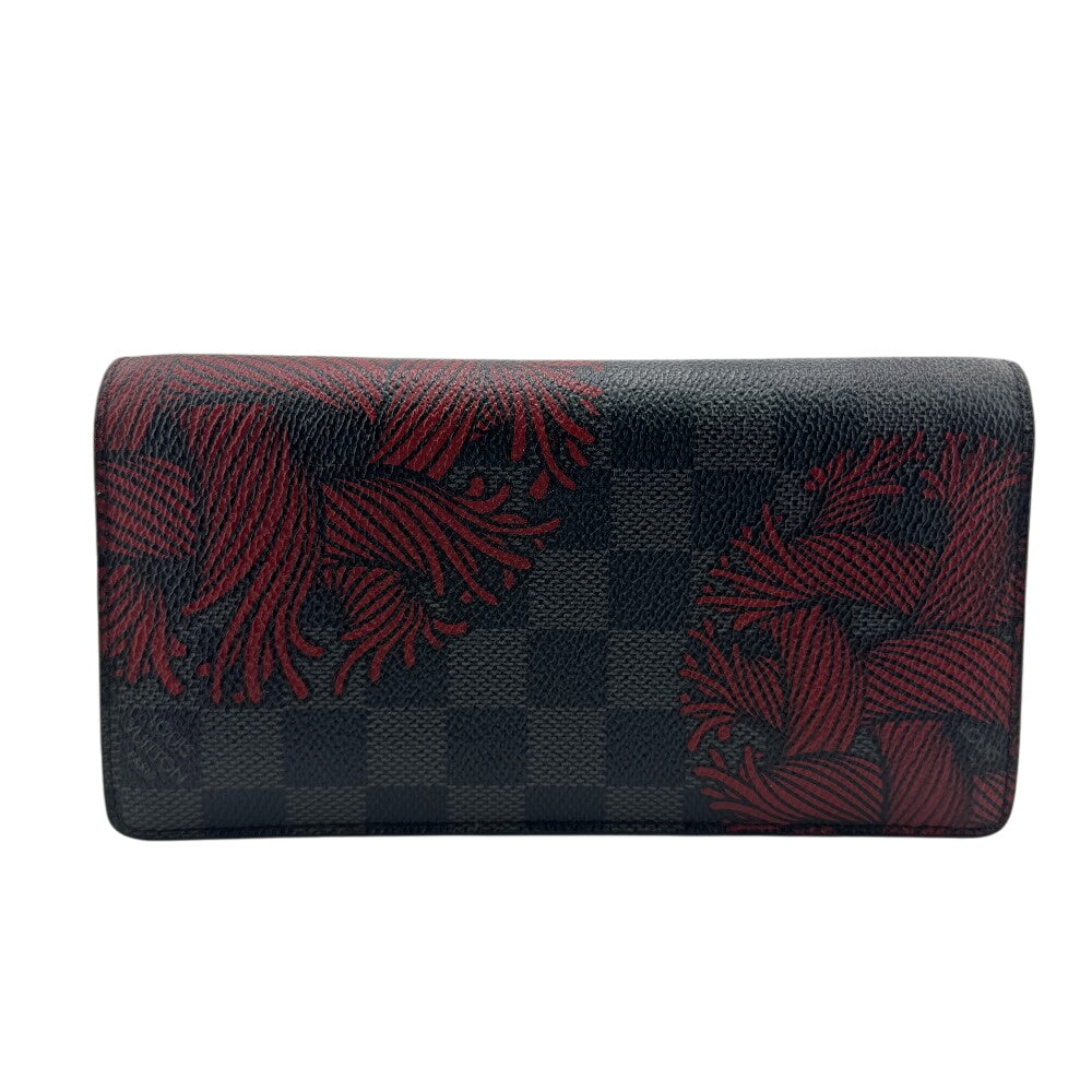 LOUIS VUITTON Long Wallet Purse N41676 leather black Damier Portefeuille Braza Christopher Nemeth Collaboration