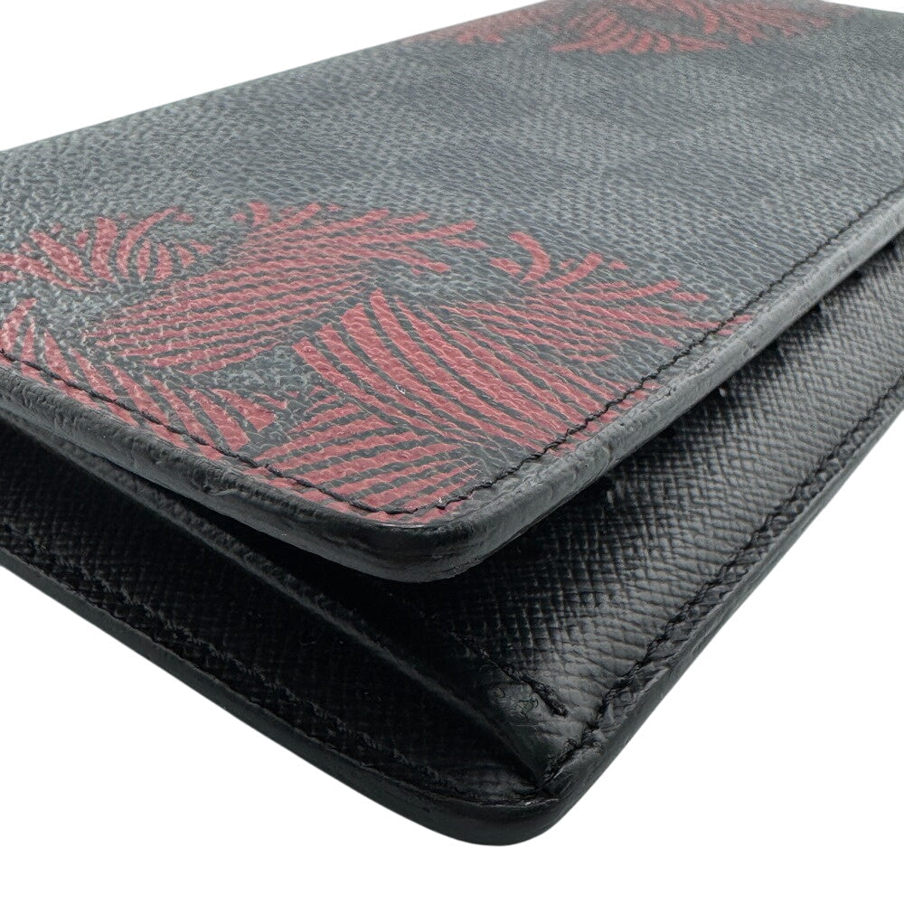 LOUIS VUITTON Long Wallet Purse N41676 leather black Damier Portefeuille Braza Christopher Nemeth Collaboration