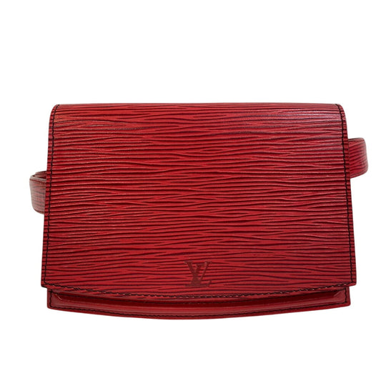 LOUIS VUITTON Sling bag M52607 Epi, Leather Red Epi Pochette Santur