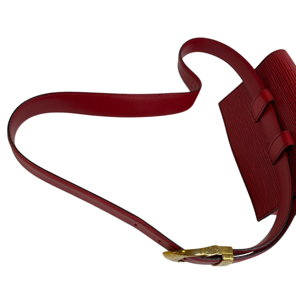 LOUIS VUITTON Sling bag M52607 Epi, Leather Red Epi Pochette Santur