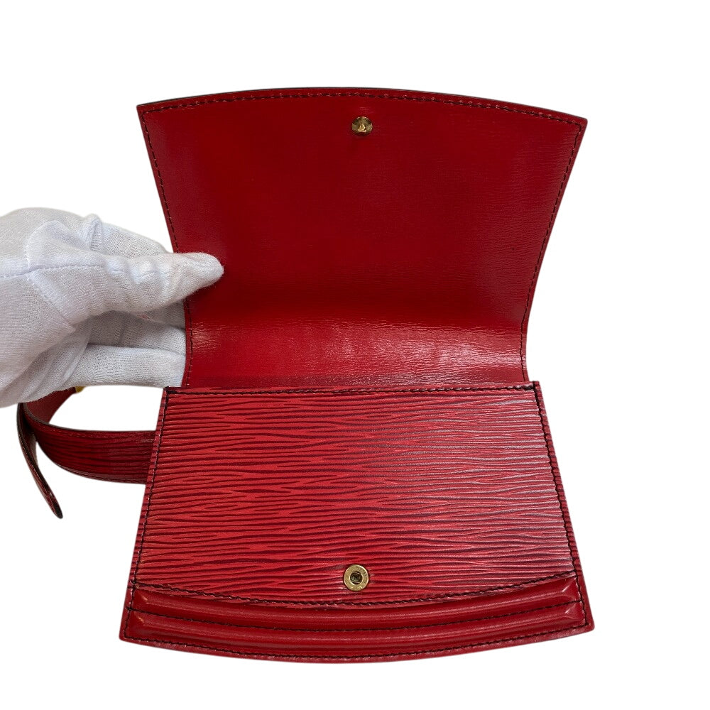 LOUIS VUITTON Sling bag M52607 Epi, Leather Red Epi Pochette Santur