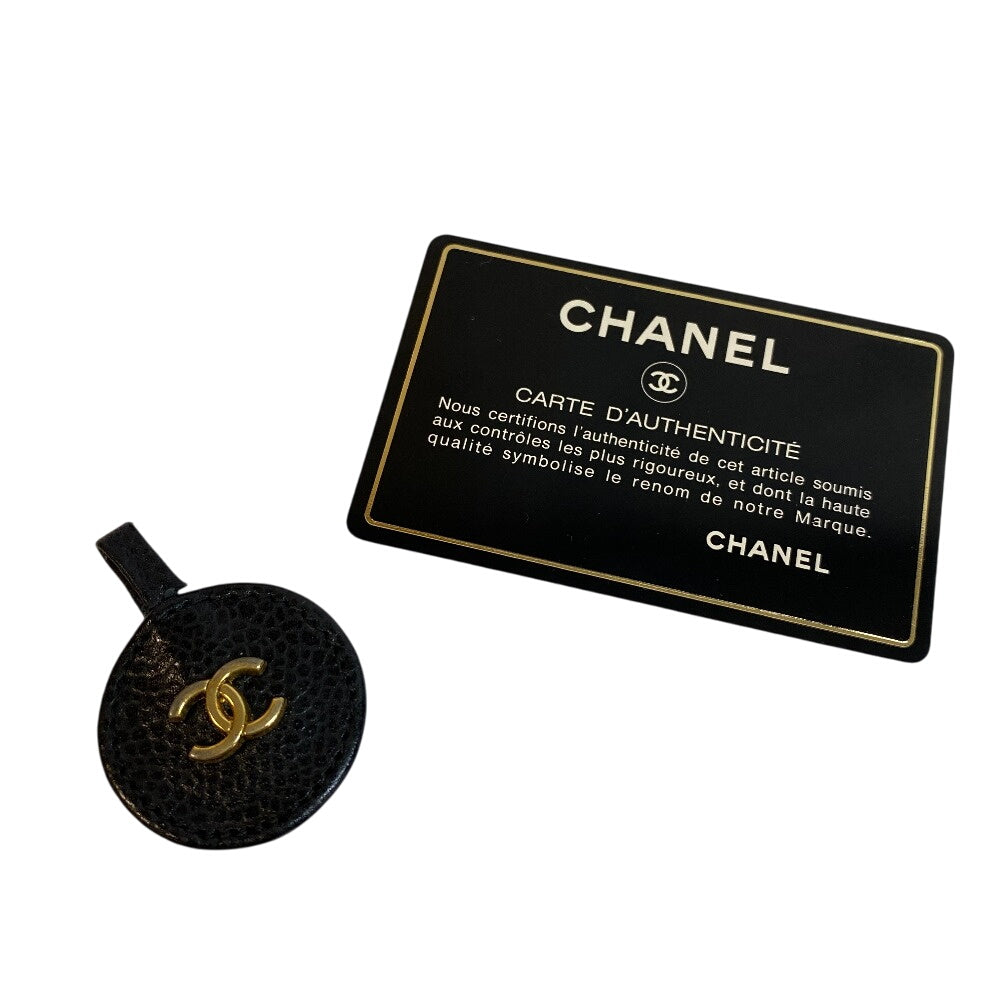 CHANEL Handbag Caviar skin black COCO Mark