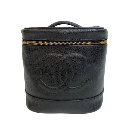 CHANEL Handbag Caviar skin black COCO Mark