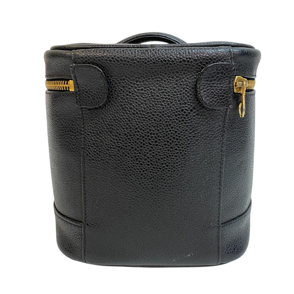 CHANEL Handbag Caviar skin black COCO Mark