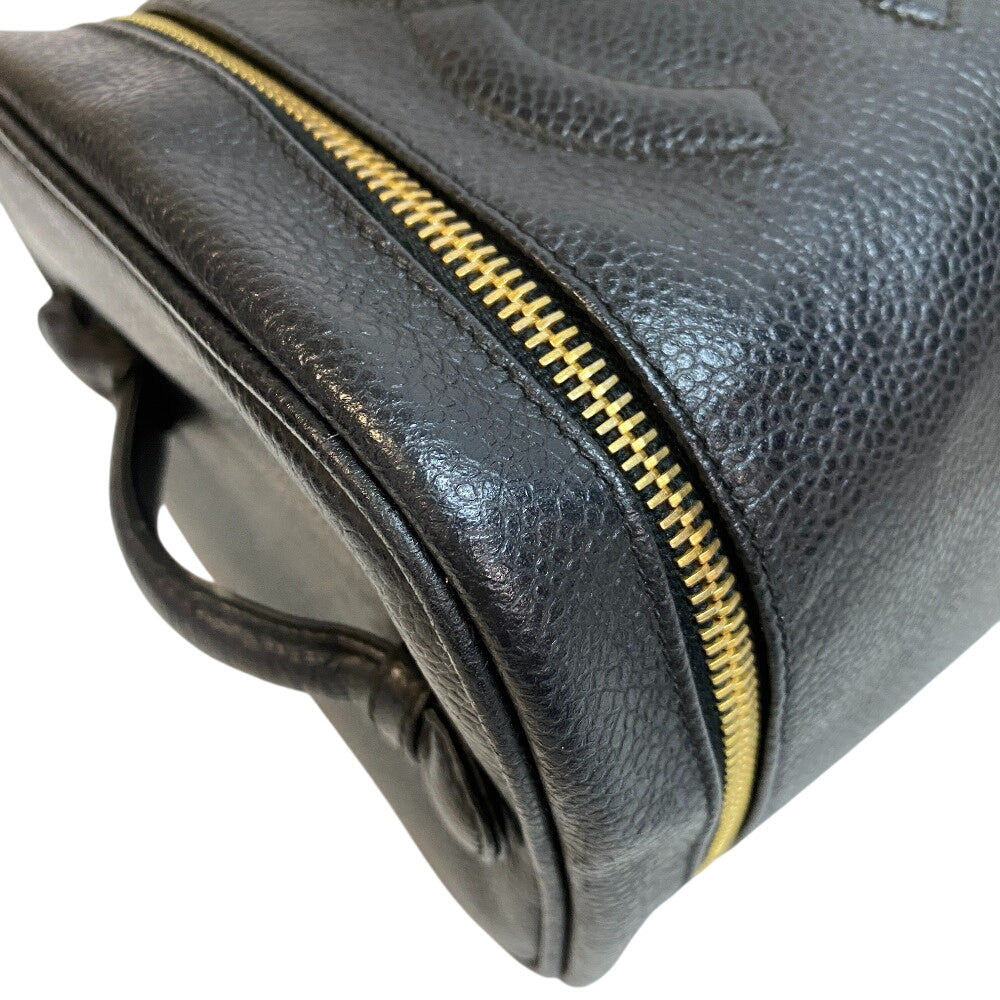 CHANEL Handbag Caviar skin black COCO Mark