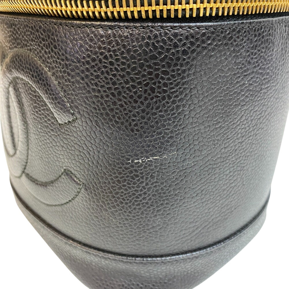 CHANEL Handbag Caviar skin black COCO Mark