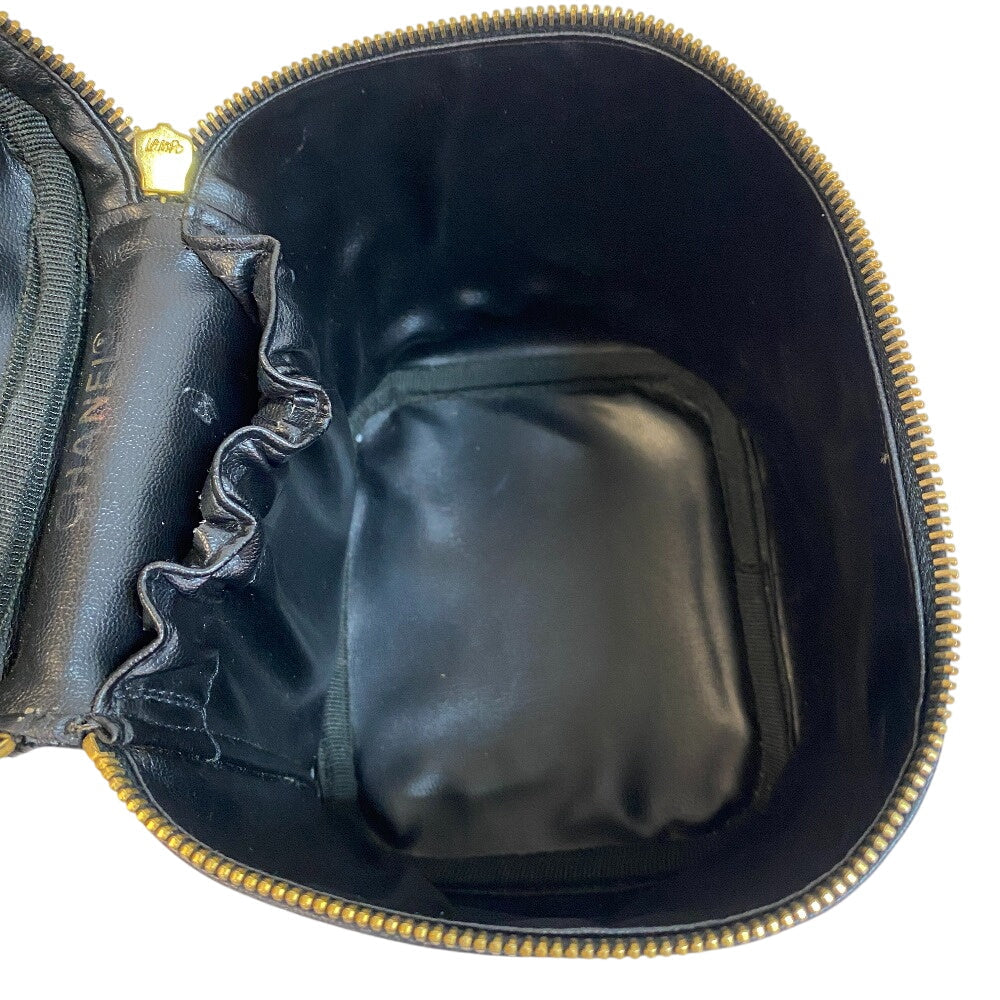 CHANEL Handbag Caviar skin black COCO Mark