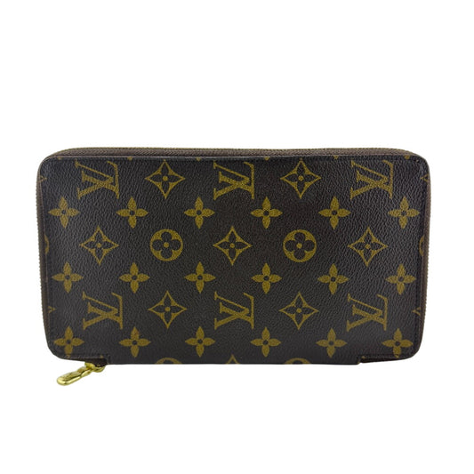 LOUIS VUITTON Long Wallet Purse M60119 leather Brown Monogram Organiser de Voyage