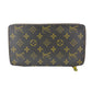 LOUIS VUITTON Long Wallet Purse M60119 leather Brown Monogram Organiser de Voyage