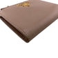 PRADA Bifold Wallet leather beige Calfskin logo Wittelomb