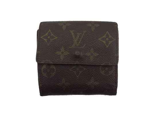 LOUIS VUITTON Bifold Wallet M61652 Brown beige Porte Monnaie Billets Cartes Credit