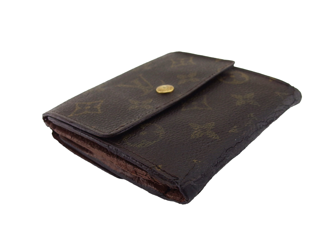 LOUIS VUITTON Bifold Wallet M61652 Brown beige Porte Monnaie Billets Cartes Credit