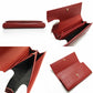 GUCCI Long Wallet Purse 456116 leather Red Petit GG Marmont Women Used Authentic