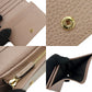 GUCCI Bifold Wallet 456126 leather beige GG Marmont Women Used Authentic