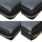 GUCCI Long Wallet Purse leather black Zip Around Women Used Authentic
