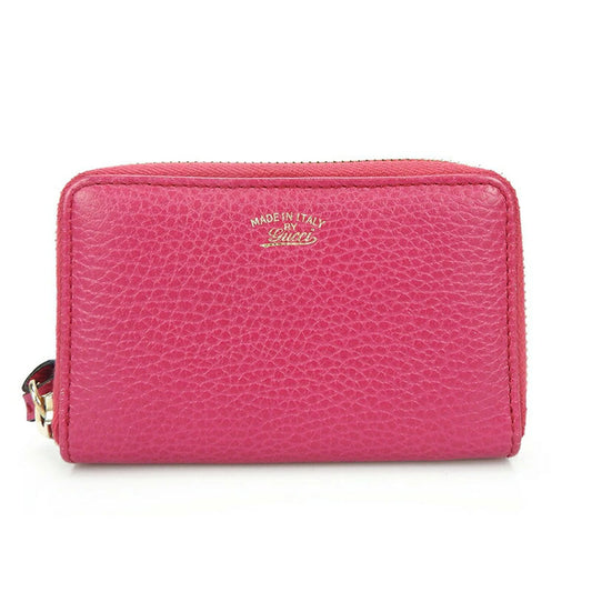 GUCCI Coin case 368877 leather pink Women Used Authentic