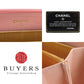 CHANEL Long Wallet Purse Caviar skin pink Women Used Authentic