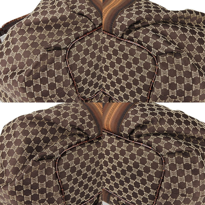 CELINE Shoulder Bag Canvas, Leather Brown Women Used Authentic