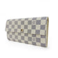 LOUIS VUITTON Long Wallet Purse N61735 Damier Azur white Portefeuille Sara Women Used Authentic