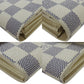 LOUIS VUITTON Long Wallet Purse N61735 Damier Azur white Portefeuille Sara Women Used Authentic