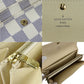 LOUIS VUITTON Long Wallet Purse N61735 Damier Azur white Portefeuille Sara Women Used Authentic