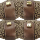 LOEWE Shoulder Bag Canvas, Leather Brown Women Used Authentic