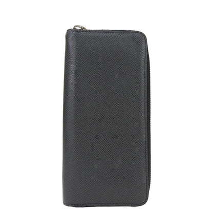 LOUIS VUITTON Long Wallet Purse M32822 Taiga black Zippy Wallet Vertical mens Used Authentic