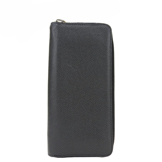LOUIS VUITTON Long Wallet Purse M32822 Taiga black Zippy Wallet Vertical mens Used Authentic