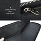 LOUIS VUITTON Long Wallet Purse M32822 Taiga black Zippy Wallet Vertical mens Used Authentic