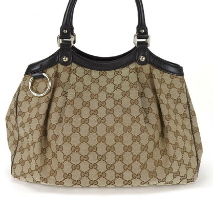 GUCCI Tote Bag 211944 GG canvas beige Sukey Women Used Authentic