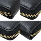 GUCCI Long Wallet Purse 456117 leather black GG Marmont Women Used Authentic