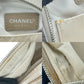 CHANEL Pouch Jacquard nylon beige New travel line Women Used Authentic