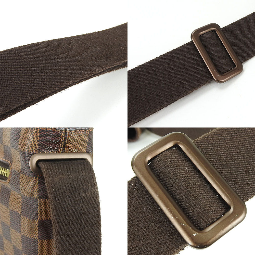 LOUIS VUITTON Shoulder Bag N51211 Damier Brown Brooklyn MM mens Used Authentic