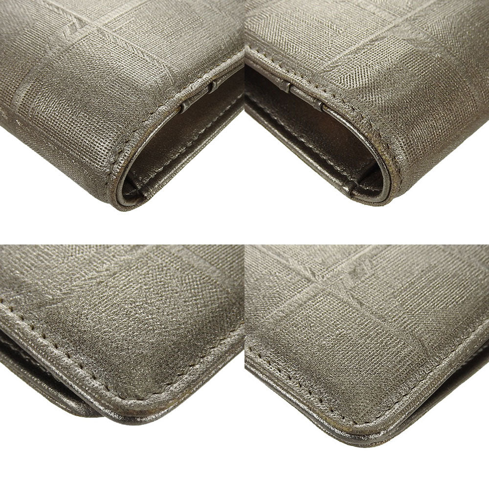 CHANEL Long Wallet Purse Jacquard nylon, leather gold New travel line Women Used Authentic