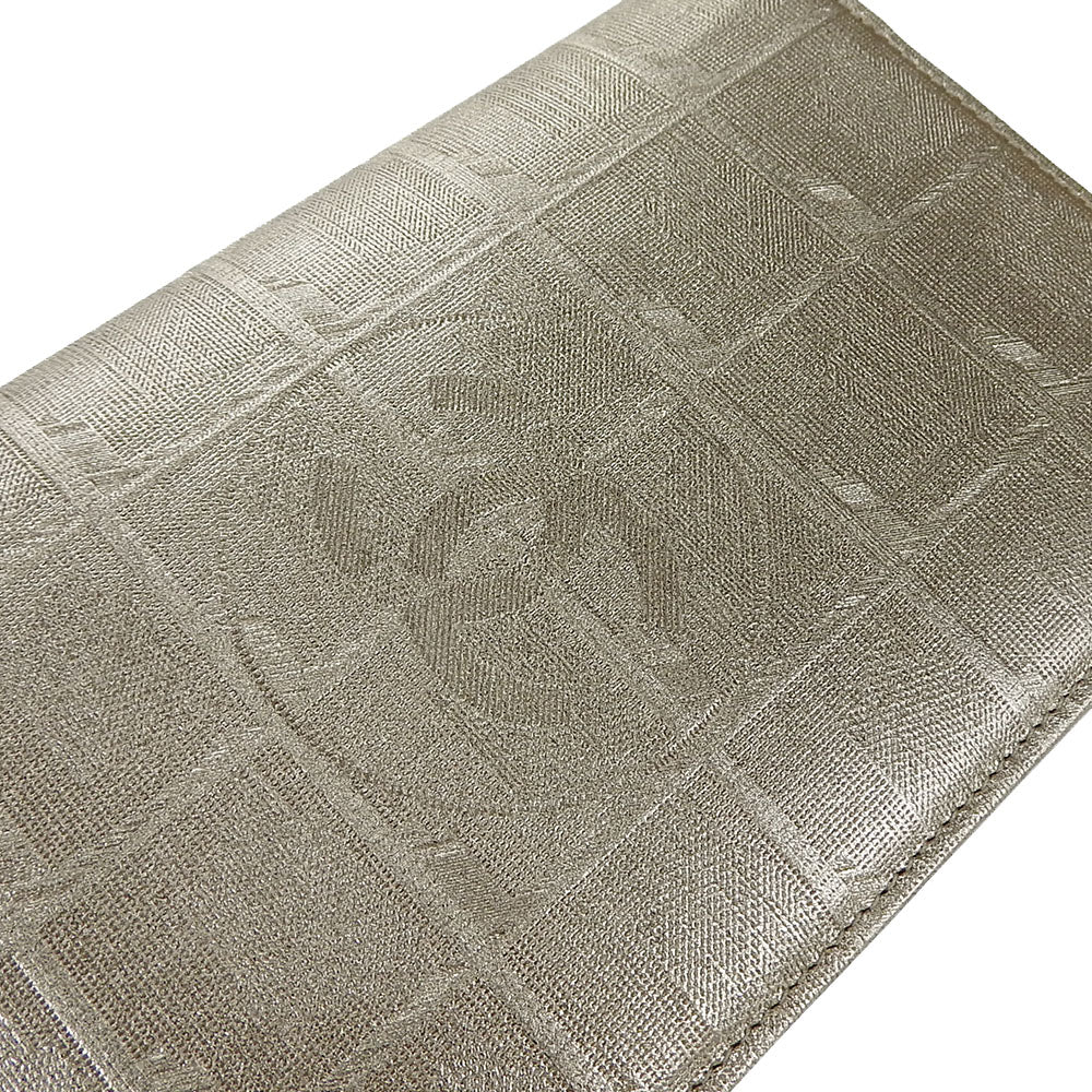 CHANEL Long Wallet Purse Jacquard nylon, leather gold New travel line Women Used Authentic
