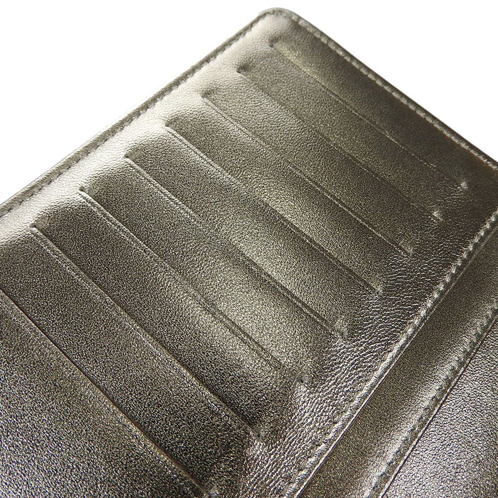 CHANEL Long Wallet Purse Jacquard nylon, leather gold New travel line Women Used Authentic