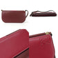 LOEWE Shoulder Bag leather Bordeaux anagram Women Used Authentic